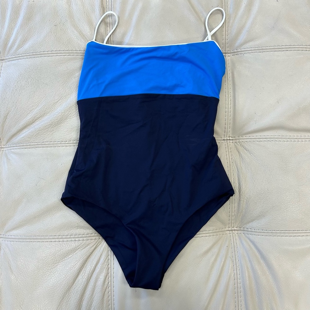 Tavik Scarlett One Piece Swimsuit in Color Block French/Evening Blue
